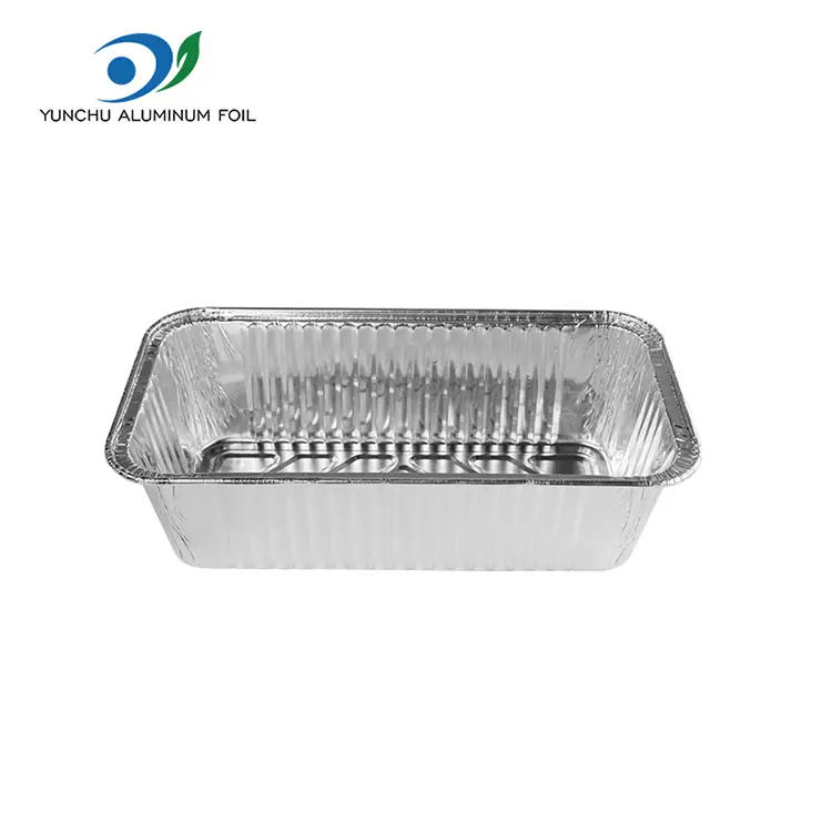 Square Silver Aluminum Foil Food Container