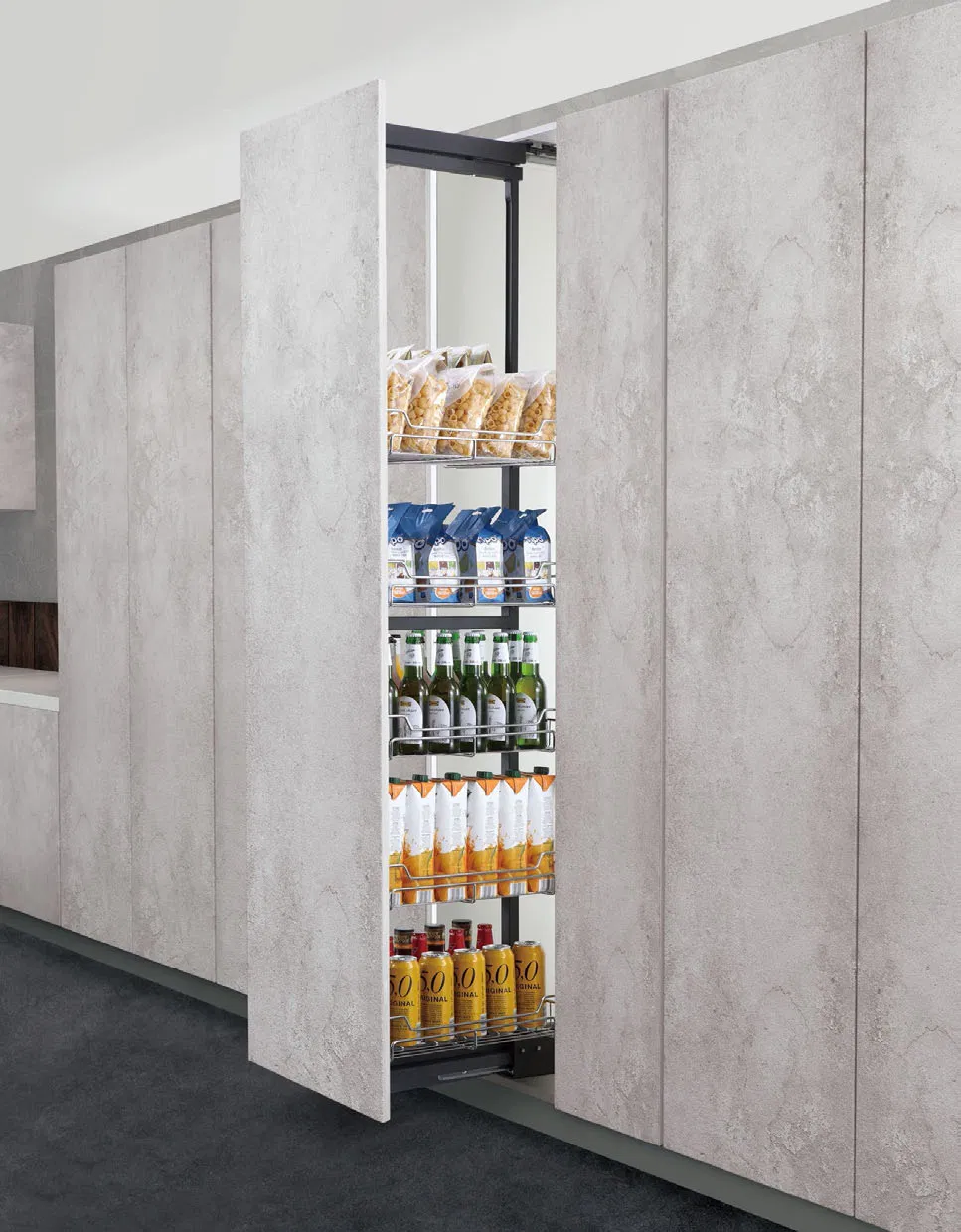 Kitchen Cabinet Pantry Organizer Pull out Soft-Closing Tall Unit