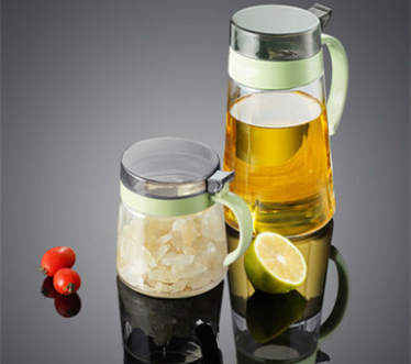 Kitchen Supplies Oil Can and Seasoning Jar Two-Piece Large-Capacity Glass Seasoning Box Oil Can and Salt Shaker Condiment Bottle Set Kitchen Supplies Oil Can and Seasoning Jar Two-Piece Large-Capacity Glass Seasoning Box Oil Can and Salt Shaker Condiment Bottle Set