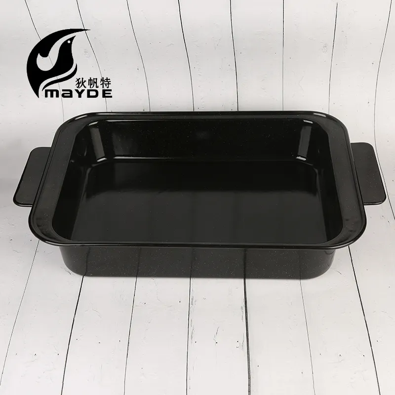 Long Slim Rolled Rim Baking Pan Enamel Bread Mould Carbon Steel Bread Pan