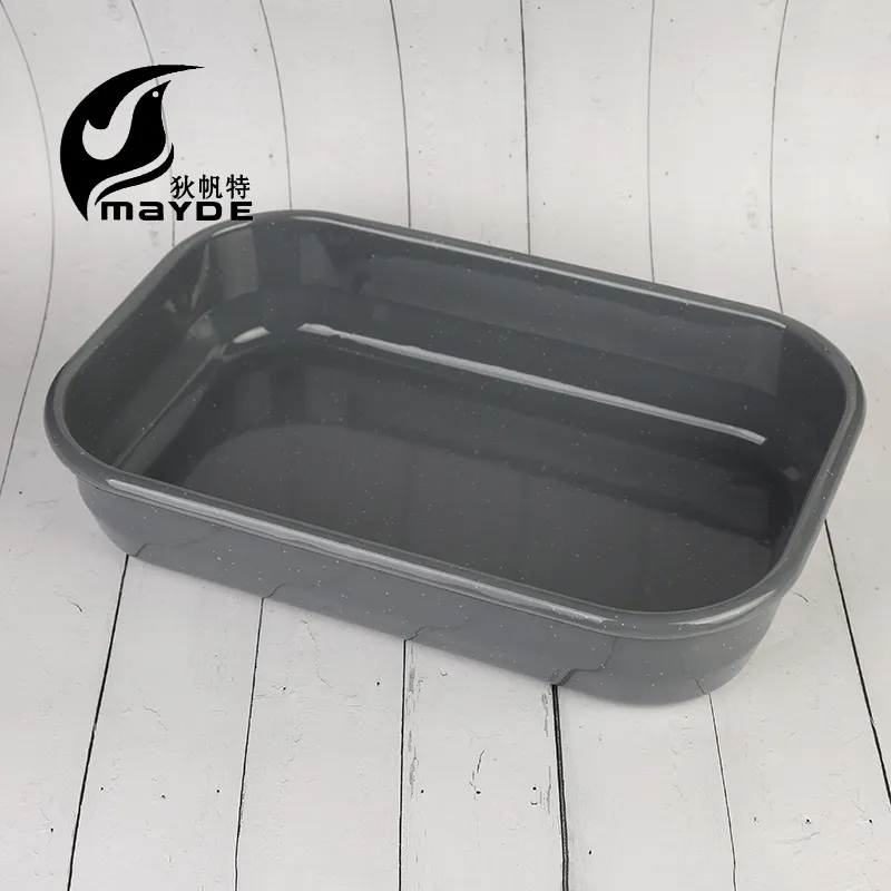 Long Slim Rolled Rim Baking Pan Enamel Bread Mould Carbon Steel Bread Pan