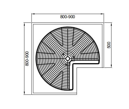 Magic Corner 270 Revolving Basket