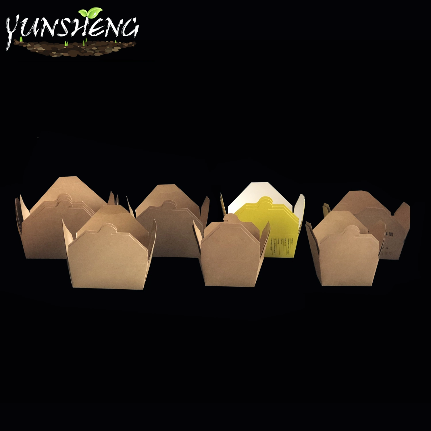 Manufacturer Brown Cardboard Takeaway Boxes Food Packaging Containers Wholesale