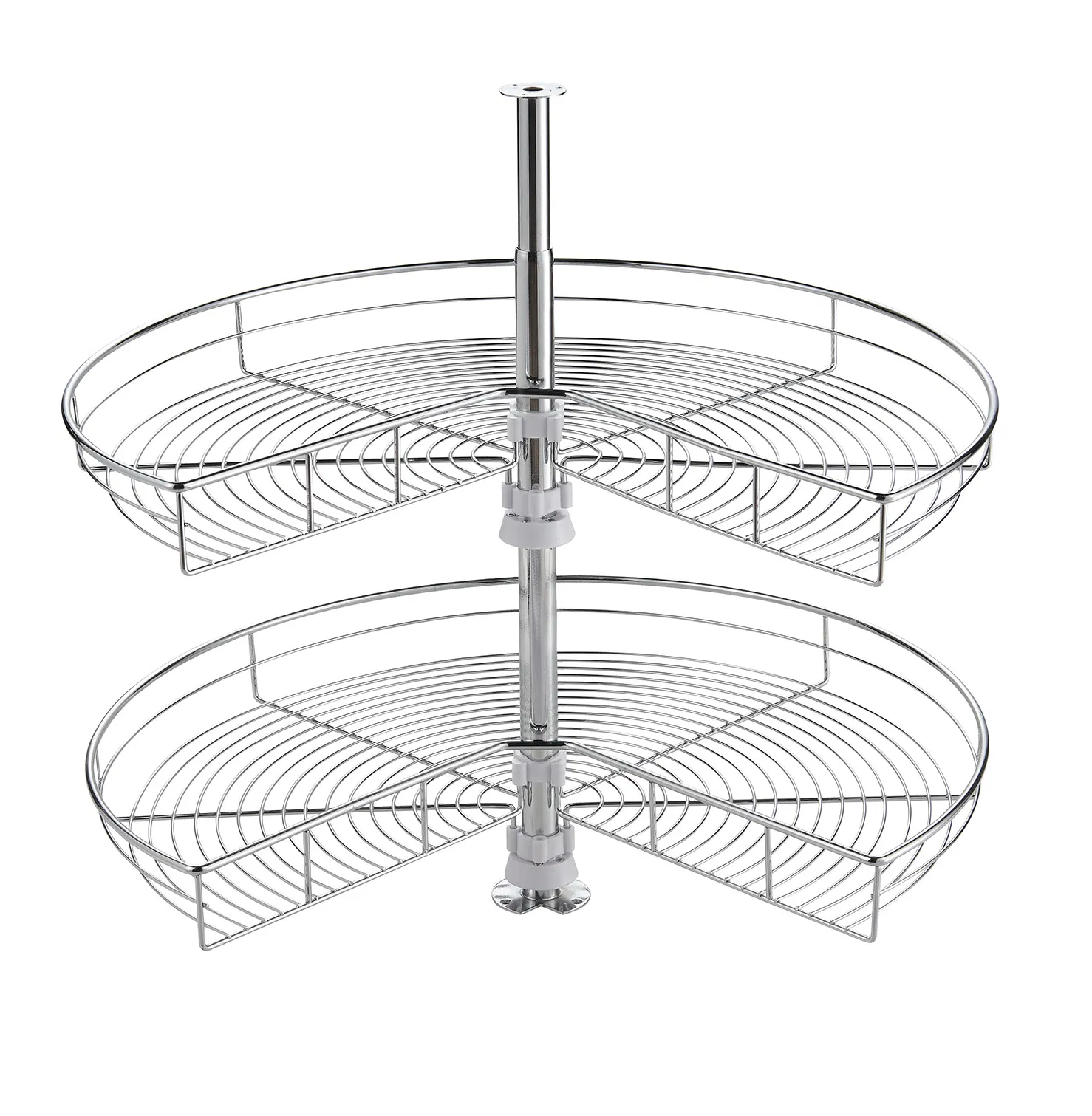 Metal Wire Corner Basket Lazy Susan Storage Rack