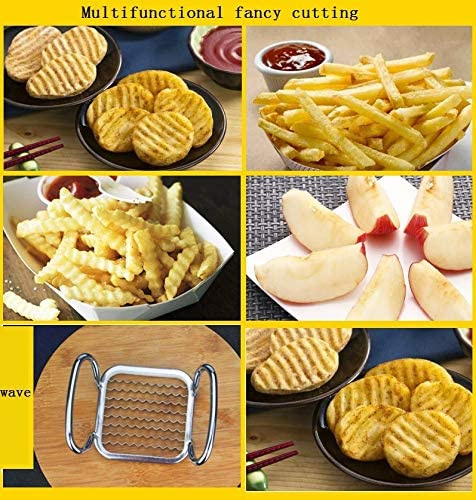 Multi-Functional Stainless Steel Fruit Chopper Potato Slicer Apple Corer Onion Slicer Vegetable Divider - 5 in 1 Kitchen Cutter Kitchen Gadget Tool Esg12245