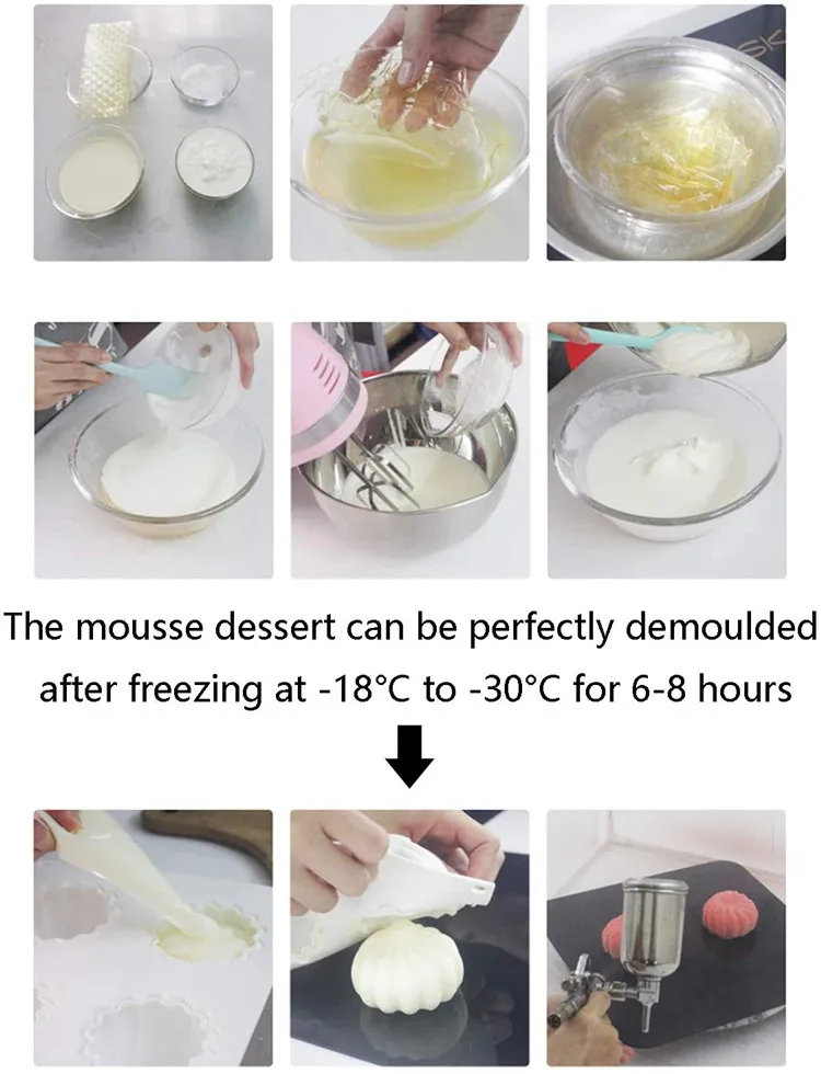 New 3D Silicone Cheese Mousse Cake Baking Mold for Baking Cakes, French Dessert