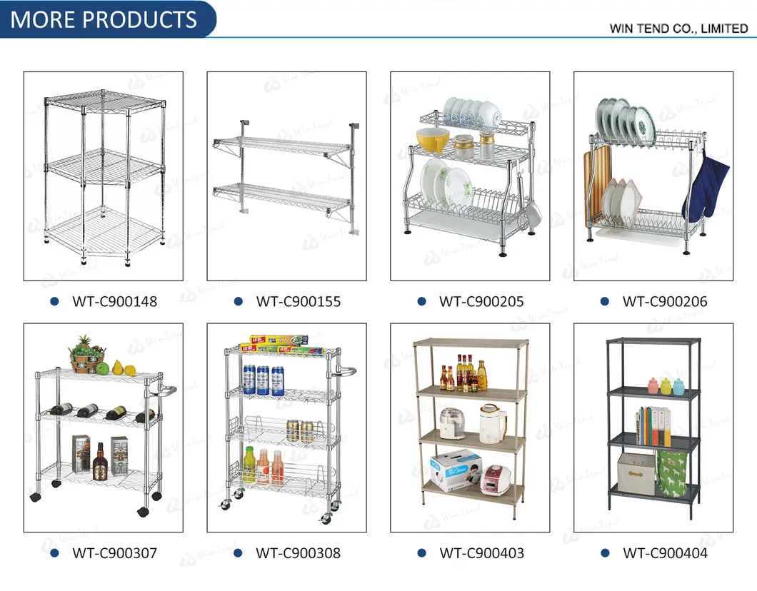 New Arrivals Chrome 3 Tier Wire Shelves for Hotel and Restaurant