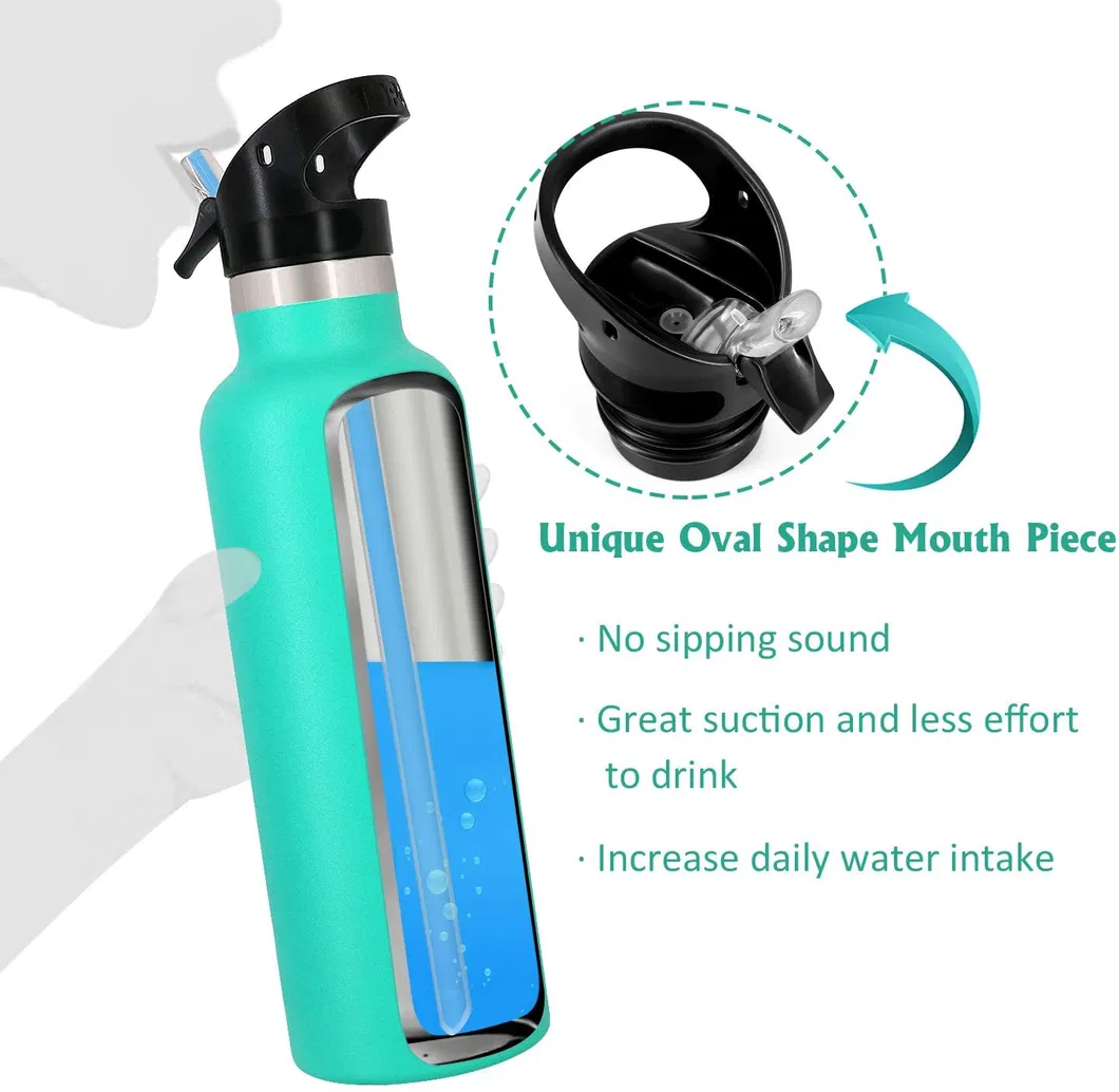 New Double Wall Straw Lid Replacement for Hydro Flask 21oz Modren Narrow Mouth Bottles.