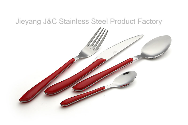 New Item for Stainless Steel Cutlery with The Plastic Handle New Item for Stainless Steel Cutlery with The Plastic Handle