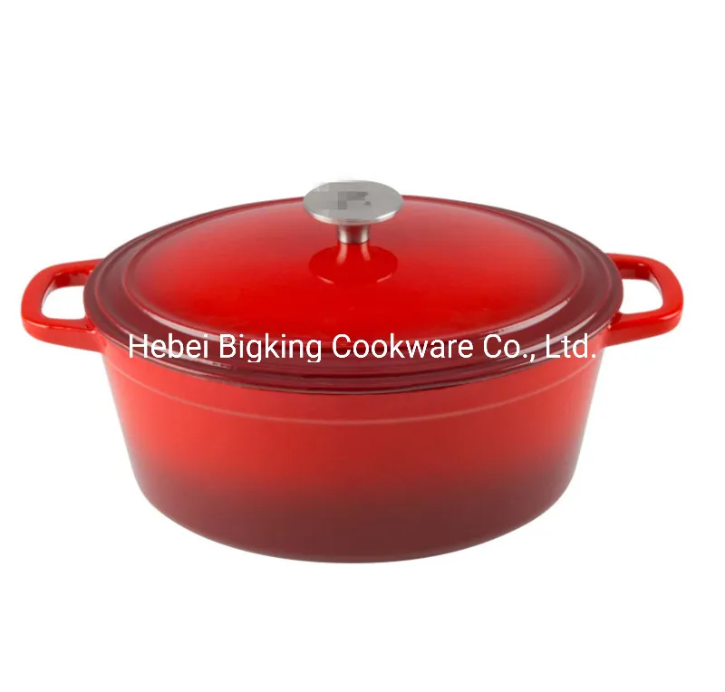 New Oval Cast Iron Enamel Turkey Pot Christmas Gift