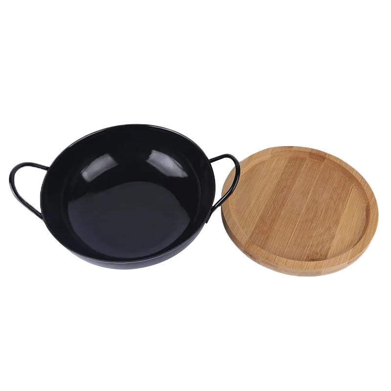 New Style 12PCS Double Handle Kitchenware Casserole Enamel Steel Pot Stainless Steel Rim Cookware Set
