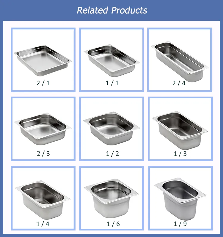 Perforated Restaurant Stainless Steel Gastronorm Food Pan Container