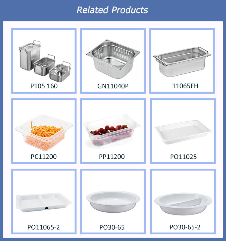 Perforated Restaurant Stainless Steel Gastronorm Food Pan Container