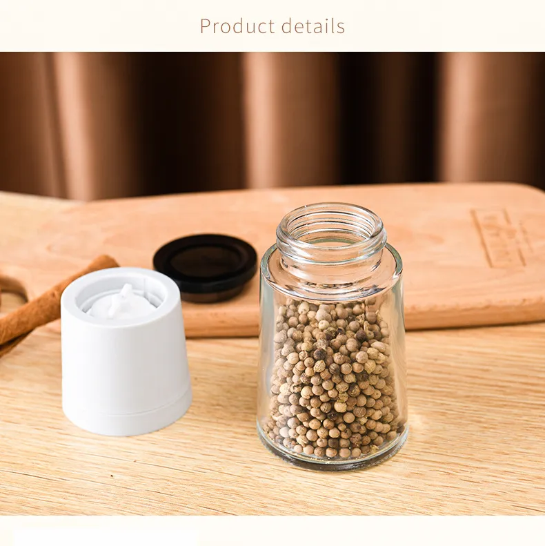 Portable Salt Mill Set Small Portable Cruet Ceramic Grinder