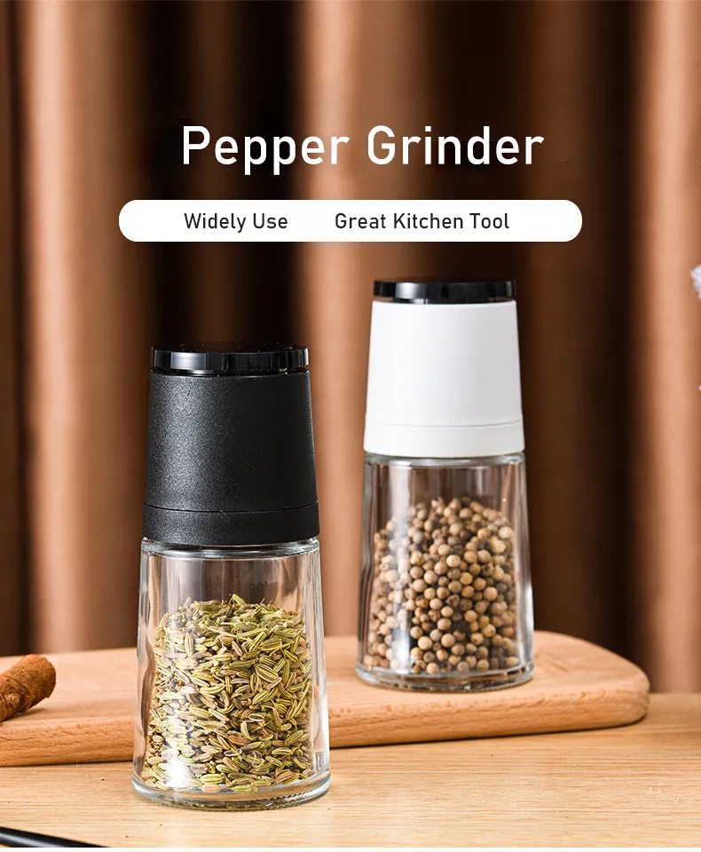 Portable Salt Mill Set Small Portable Cruet Ceramic Grinder
