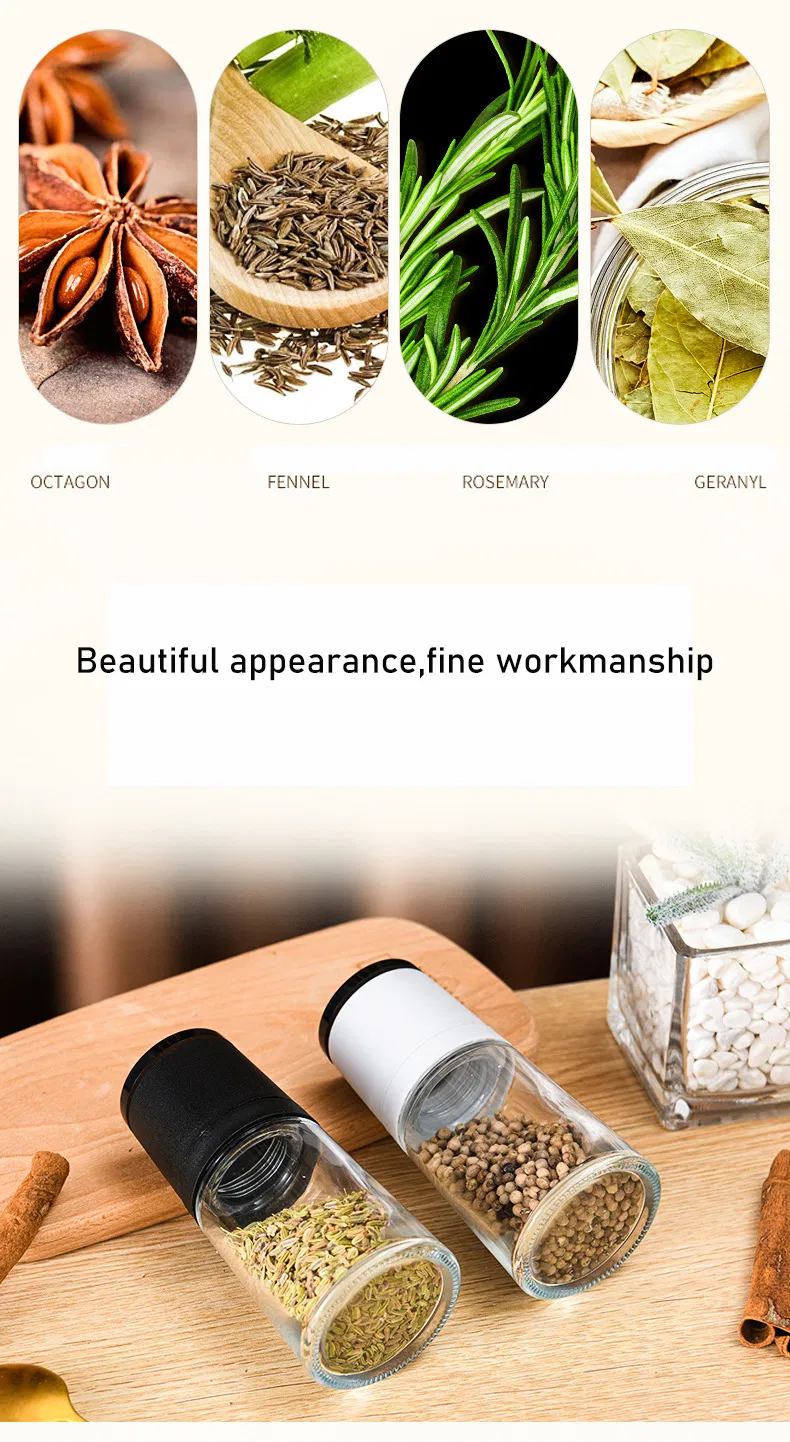 Portable Salt Mill Set Small Portable Cruet Ceramic Grinder