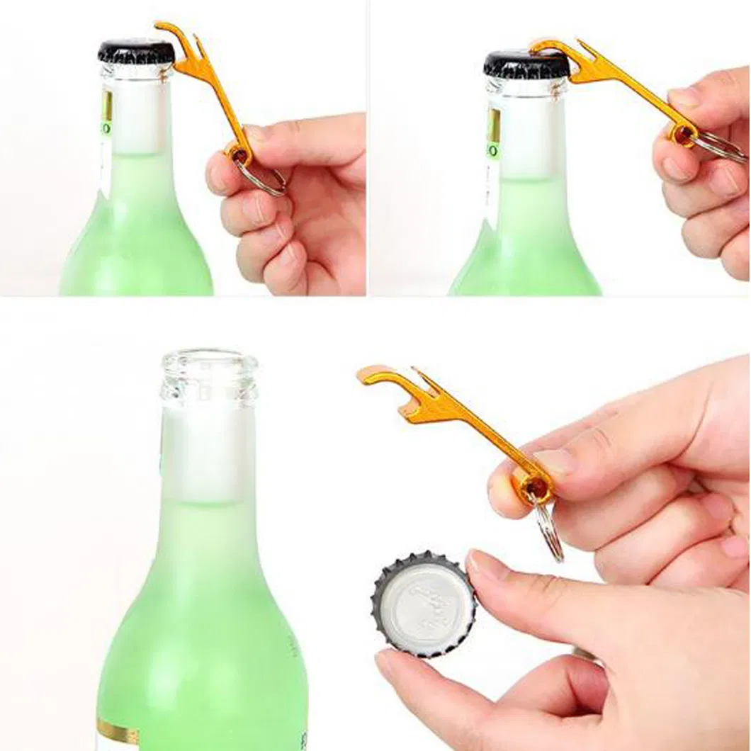 Promotional Gift Beer Bottle Opener Keyrings Metal Keychain Kitchen Gadgets