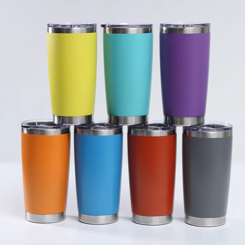 Rambler 20 Oz Tumbler, Stainless Steel, Vacuum Insulated with Lid, to Keep Water Beer
