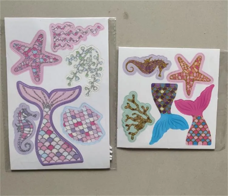 Sequin Mermaid Tail Cake Toppers Shiny Reusable Reversible Cupcake Toppers