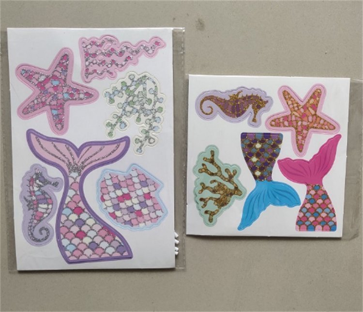 Sequin Mermaid Tail Cake Toppers Shiny Reusable Reversible Cupcake Toppers