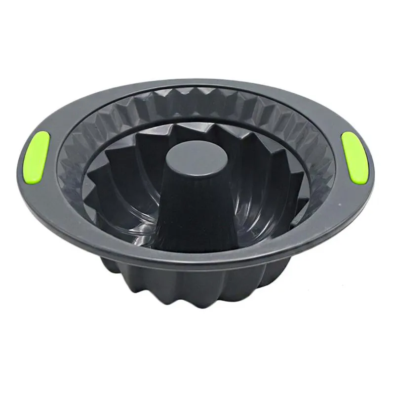 Silicone 9in Silicone Bundt Cake Pan Baking Pans Cake Molds Non Stick Silicone Baking Molds with Metal Reinforced Frame More Strength Oven Safe Esg12200