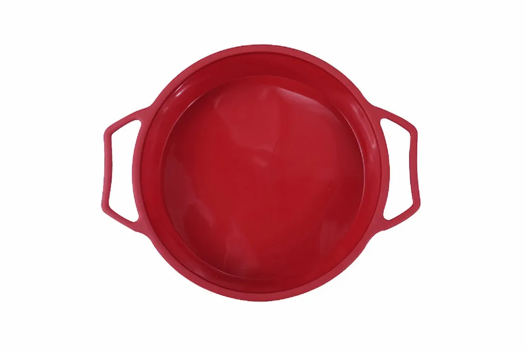 Silicone Cake Pan Baking Mold with Handles, Large Round 9 Inch, Steel Frame to Anti-Deformed Esg17249
