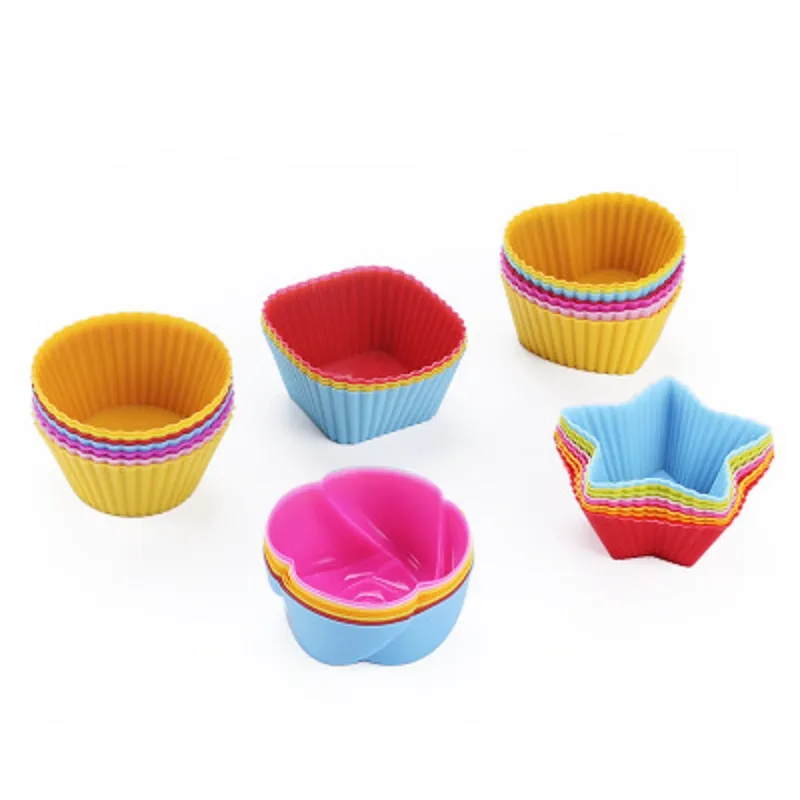 Silicone Cupcake Liner Reusable Cupcake Molder Colorful Nonstick Muffin Molder Esg14405