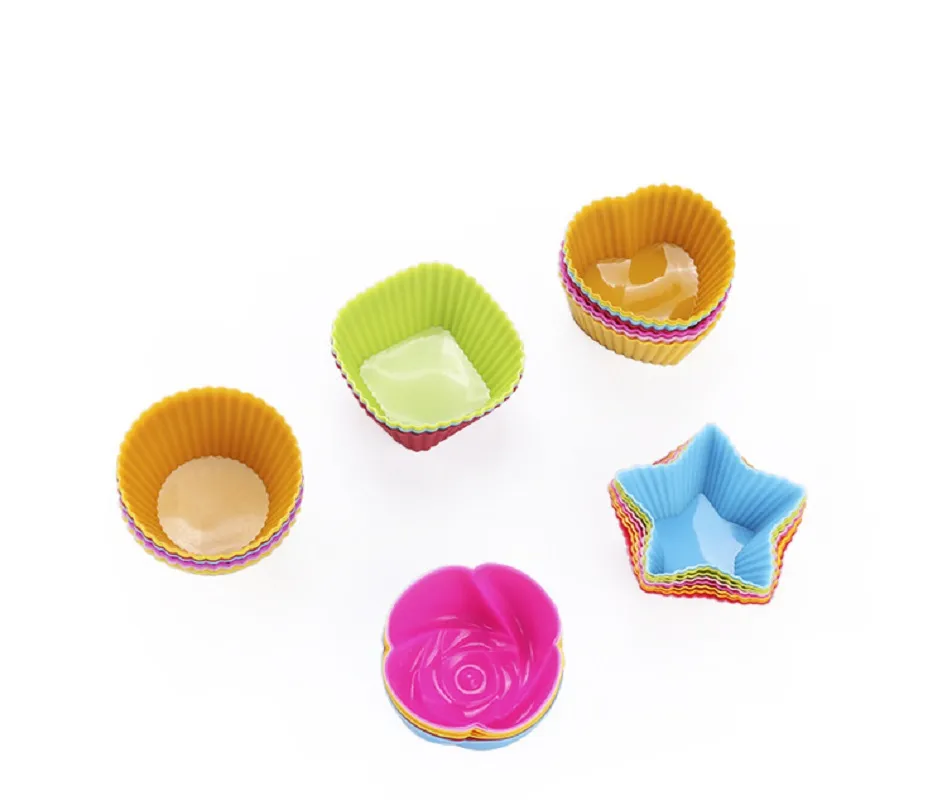 Silicone Cupcake Liner Reusable Cupcake Molder Colorful Nonstick Muffin Molder Esg14405