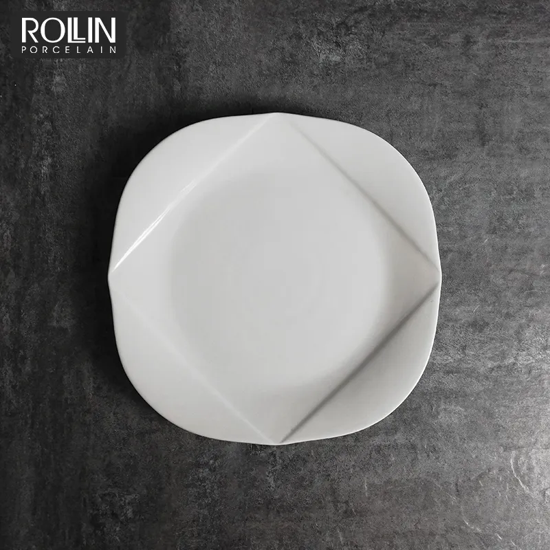 Special Design Hotel White Dinner Plate Chaozhou Factory Supply