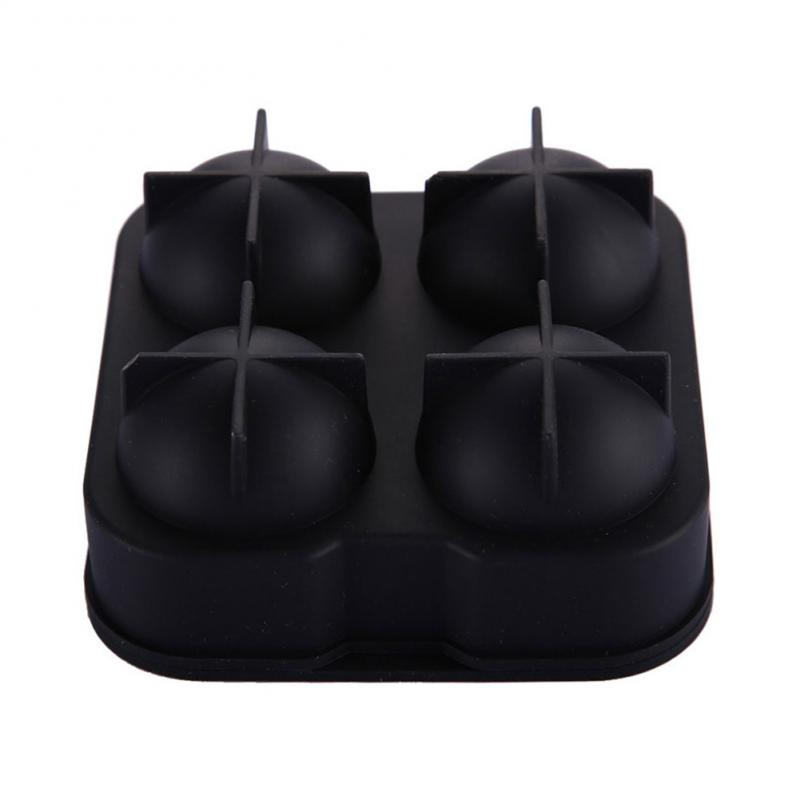 Spherical Ice Cube Tray 4cubes Silicone Ice Cube Maker Mold