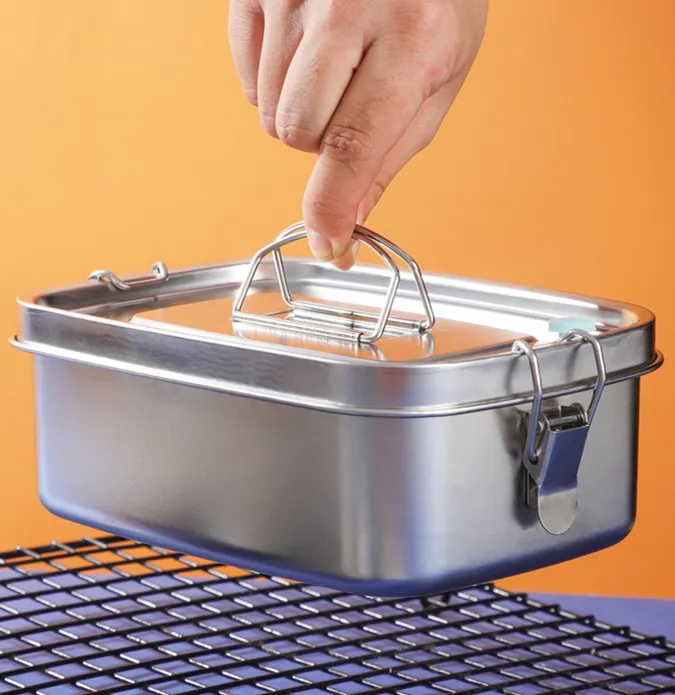 Stainless Steel Bento Box Metal Food Container Lunch Box