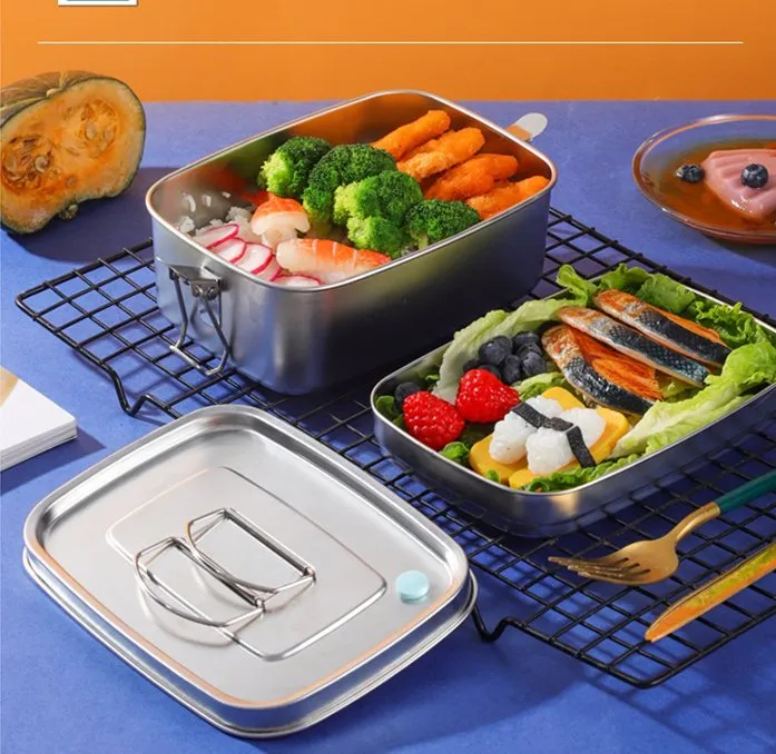 Stainless Steel Bento Box School Food Container Lunch Box