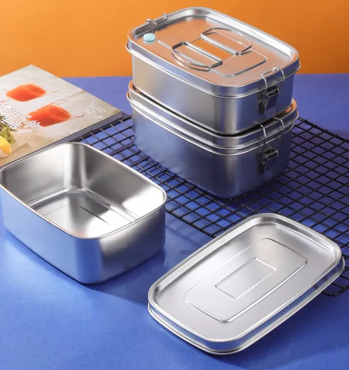Stainless Steel Bento Box School Food Container Lunch Box