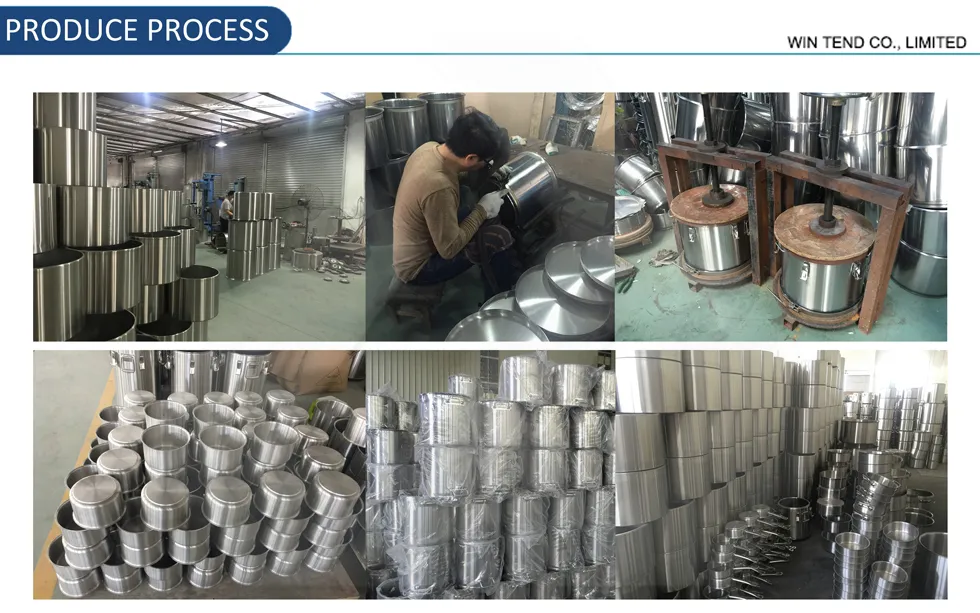 Stainless Steel Cookware Cooking Food Stockpot Steamer Induction Stock Pot with Sand Sandwich Bottom