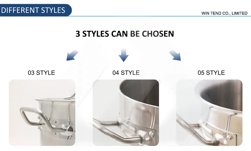 Stainless Steel Cookware Cooking Food Stockpot Steamer Induction Stock Pot with Sand Sandwich Bottom