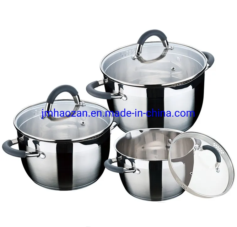 Stainless Steel Cookware Soup Pot with Colander Lid Easy Pouring