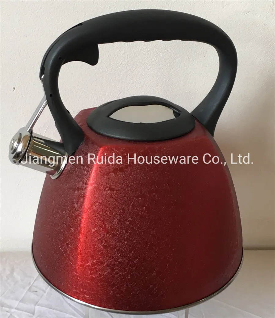 Stainless Steel Kitchenware 3.0 Liter Stainless Steel Tea Kettle Whistling Kettles in Soft Touch Handles