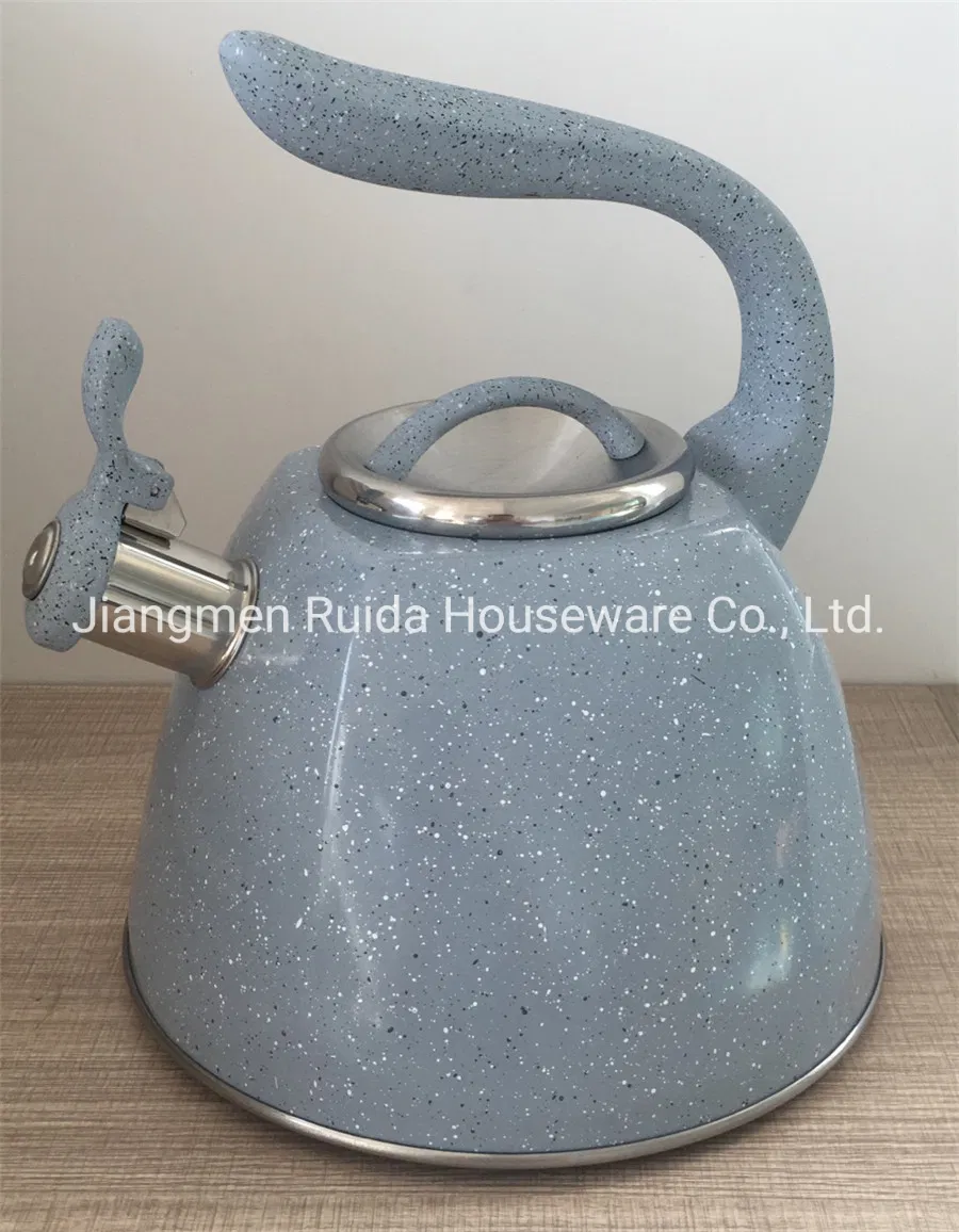 Stainless Steel Kitchenware 3.0 Liter Stainless Steel Tea Kettle Whistling Kettles in Soft Touch Handles