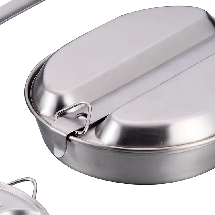 Stainless Steel Military Lunch Box Mess Kit (JXA117)