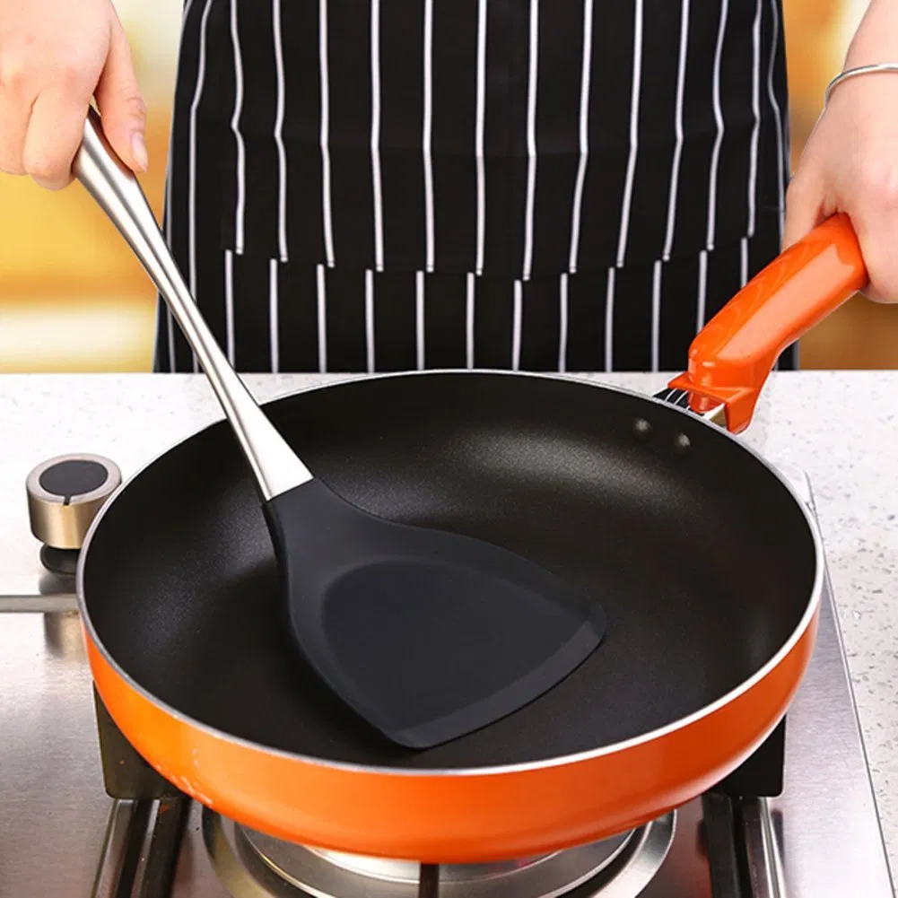 Stainless Steel Silicone Turner Laddle Kitchen Utensil Set (2 PCS/ set)