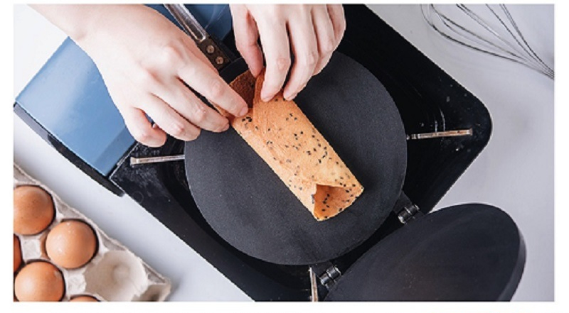 Stovetop Crepe Maker Non-Stick Egg Rolls Pan Ice Cream Cone Maker Pan Pancake Press Pan Cooking Tool Esg16850