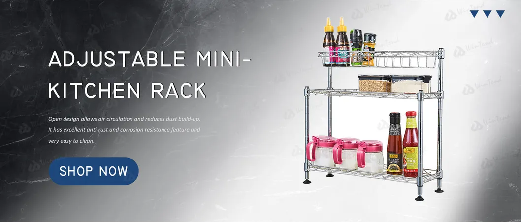 Super Low Price Adjustable Mini Kitchen Wire Shelving Rack for Hotel