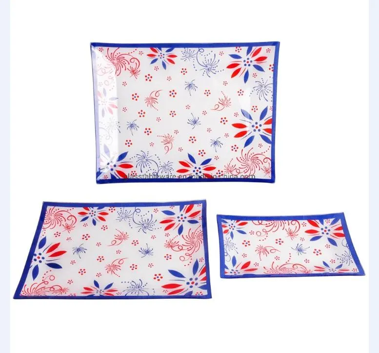 Tempered Glass Christmas Platter