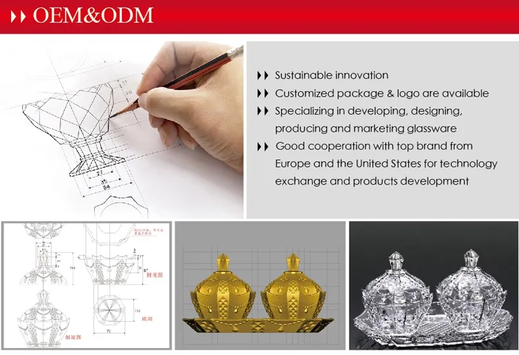 Wedding Decorative 15inch Golden Glassware Glass Fruit Plate with Ion Plating