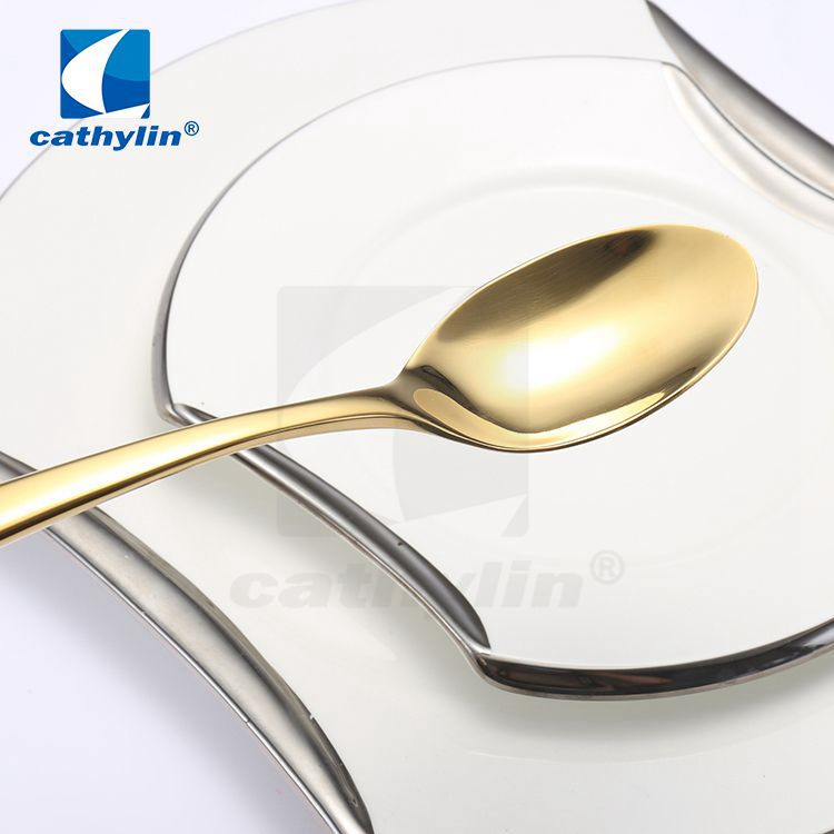 Wholesale Eco-Friendly Fashion Gold Plated Stainless Steel Flatware