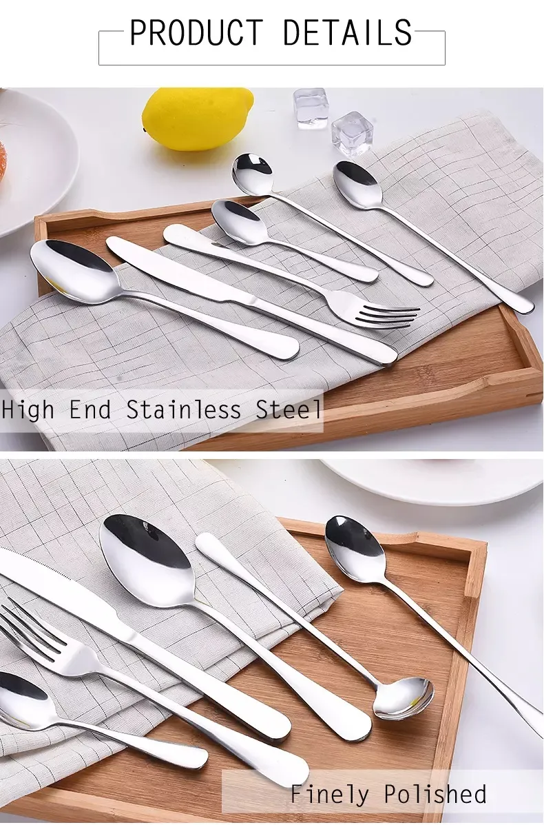 Wholesale Forged Stainless Steel Hammered Silver Cutlery Set for Hotel and Restaurant